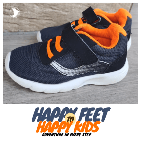 VTY Kids’ Adventure Sneakers – Navy & Orange