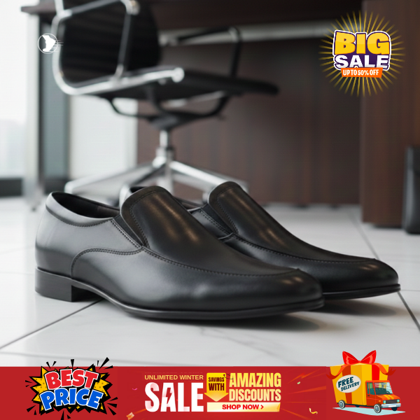 Takeo Kikuchi Mens Slip-on Loafers - Black