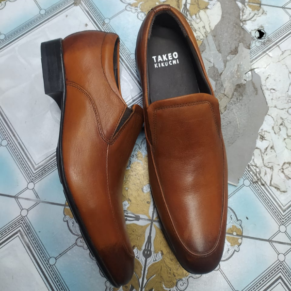 Takeo Kikuchi Mens Slip-on Loafers - Brown - Image 2