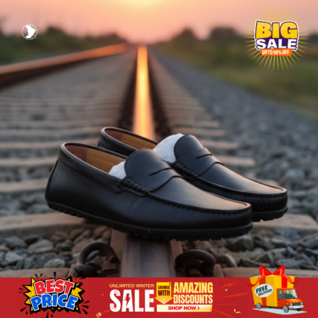 Pelle Craft Men's Leather Penny Loafers