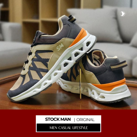 STOCK MAN TRAINERS - DARK BROWN