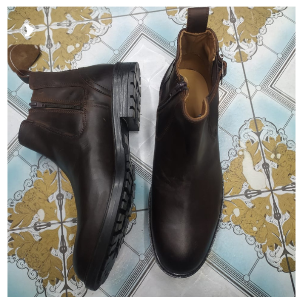 Men’s Premium Leather Chelsea Boots - Chocolate Brown - Image 4