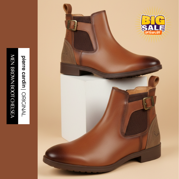 Men’s Brown Burnished Chelsea Boots