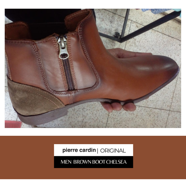 Men’s Brown Burnished Chelsea Boots - Image 2