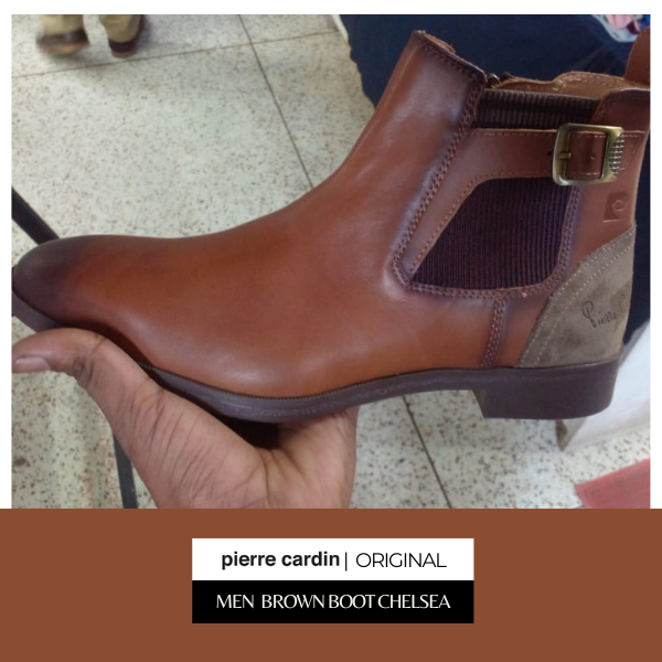 Men’s Brown Burnished Chelsea Boots - Image 3
