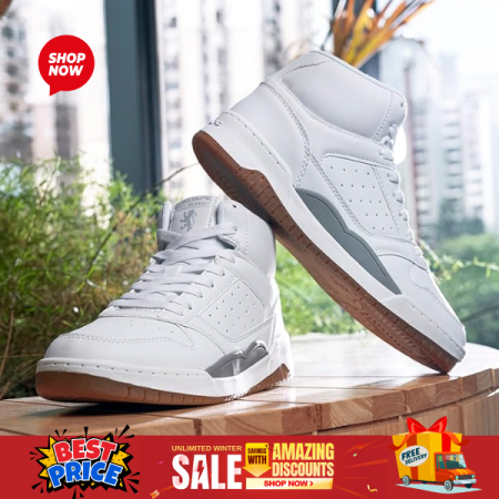 Redtape Highneck Sneakers - White/Gray