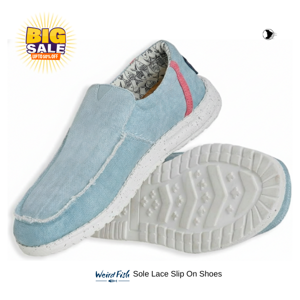 Lightweight Lace Slip on - Sky Blue