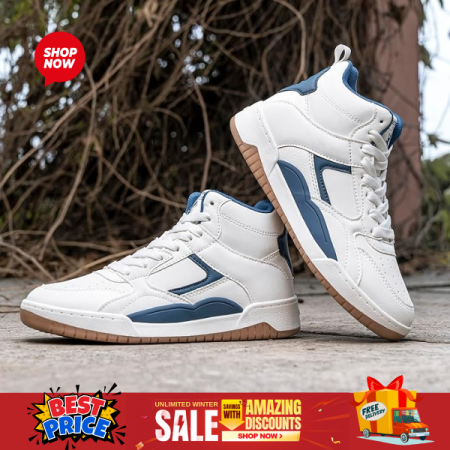Redtape Highneck Sneakers - White/Blue