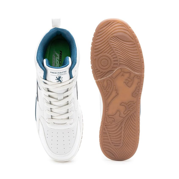 Redtape Highneck Sneakers - White/Blue - Image 5