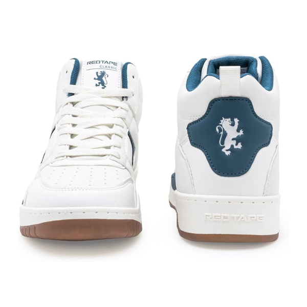 Redtape Highneck Sneakers - White/Blue - Image 6