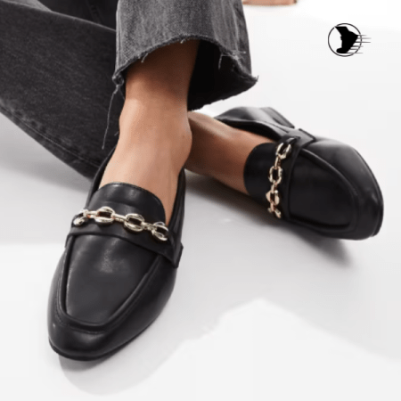 ZARA Women’s Black Chain Loafers