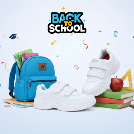 White School Shoes for Students - B.First