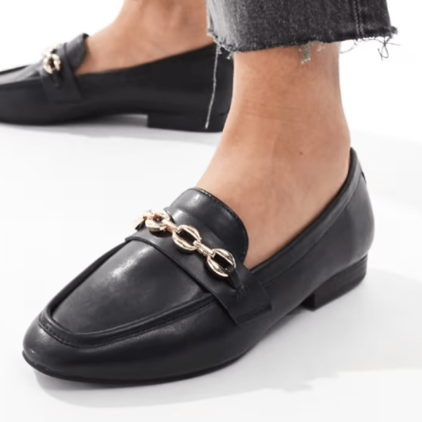 ZARA Women’s Black Chain Loafers - Image 2