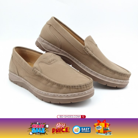 Premium Suede Slip-On Loafers - High-quality faux-suede/nubuck upper for a soft, matte professional finish. Shop now with Free delivery!