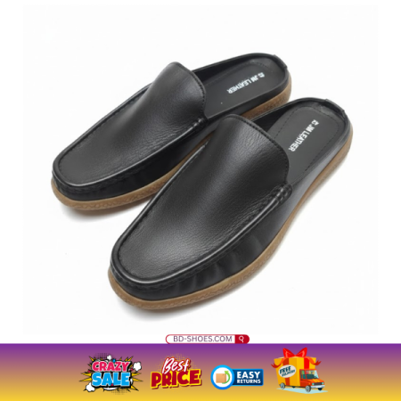 JM Leather Men’s Half Shoes 100% genuine pebbled leather upper for a soft feel and durable wear.