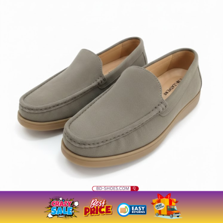 JM Loafers – Ash Grey Premium Comfort Slip-Ons,