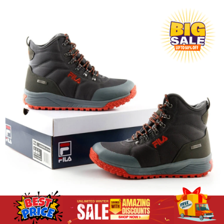 Fila Waterproof Hiking Boots – Ash / Orange