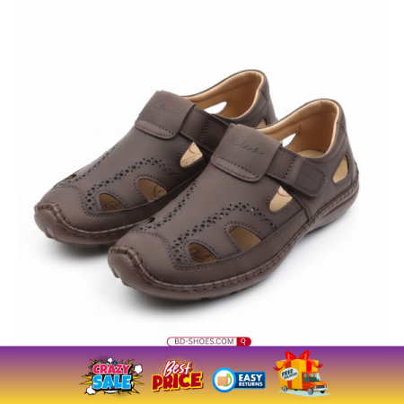 Men’s Brown Leather Open-Side Comfort Loafers - Laser-cut perforations and open-side vents allow for maximum airflow, keeping feet cool in warmer climates.