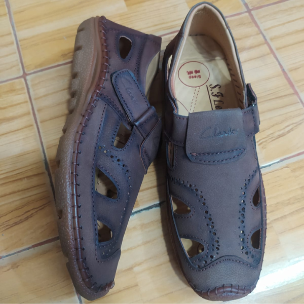 Men’s Brown Leather Open-Side Comfort Loafers - Image 3