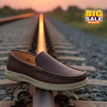 Men’s Classic Leather Comfort Loafer – Chestnut Brown