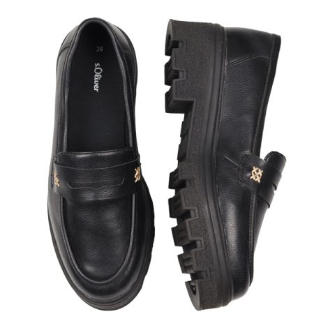 s.Oliver Women’s Chunky Loafers – Black