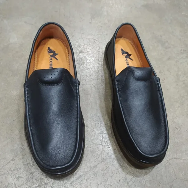 Men’s Premium Black Leather Loafers - Image 4