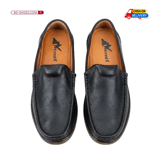 Men’s Premium Black Leather Loafers, Free Home Delivery!