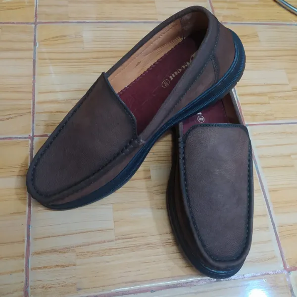 Men’s Premium Coffee Brown Suede Loafers - Image 3