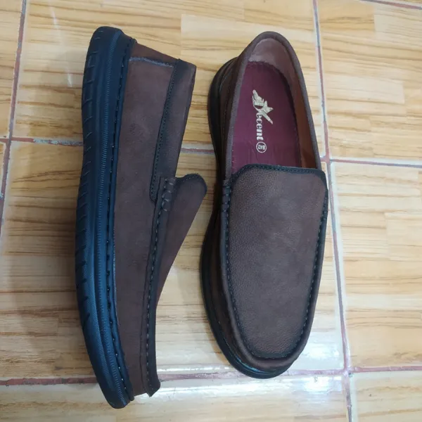 Men’s Premium Coffee Brown Suede Loafers - Image 4