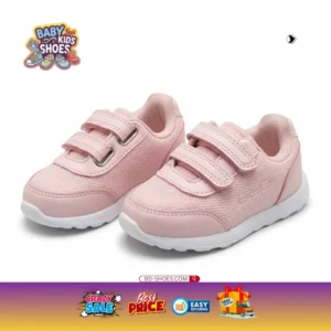 Toddler Baby Girls' Sneakers A clean, modern aesthetic in a soft pastel pink finish, perfect for casual outings, preschool, or playground fun.cross-strap-genuine-leather-slides