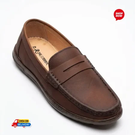 Royal Cobbler Classic Leather Penny Loafers Constructed from high-quality, genuine matte leather, Price 1550 Tk with Free delivery.