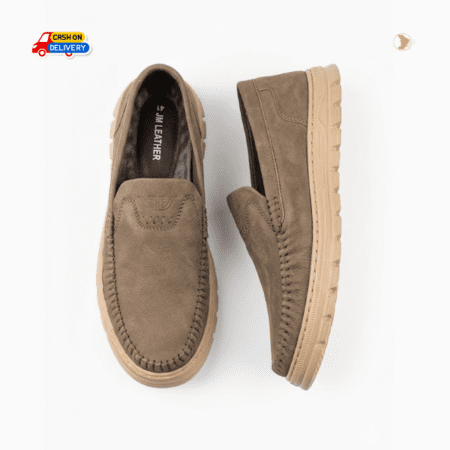 Premium Men’s Genuine Leather Slip-On Loafers, Easy slip-on style with elastic gussets for a secure, flexible fit. Shop now with free delivery.