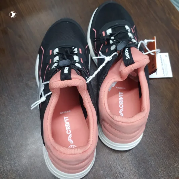 Crivit Women's Lightweight Mesh Athletic Sneakers - Black - Image 3