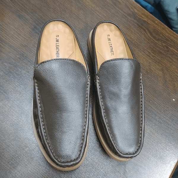JM Leather Men's Genuine Leather Half-Loafers - Image 4