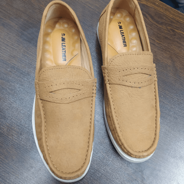 Premium Pebbled Leather Penny Loafers – JM LEATHER - Image 2