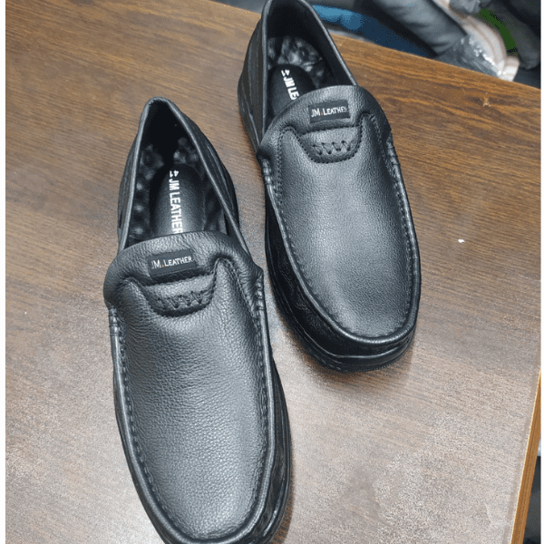 JM LEATHER Premium Men's Loafers - Black - Image 2