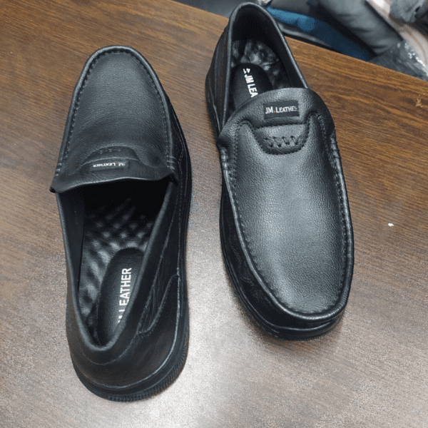 JM LEATHER Premium Men's Loafers - Black - Image 3