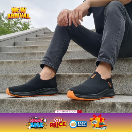 skechers lace free sneakers - black. Price only 1390 Tk with Free delivery.