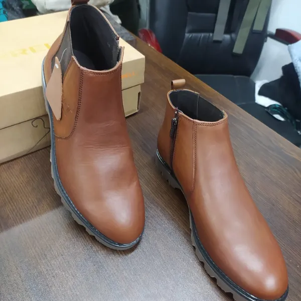 CAT Men's Leather Chelsea Boots - Brown - Image 2